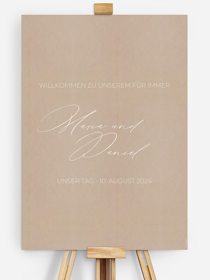 Willkommensschild Paper Love