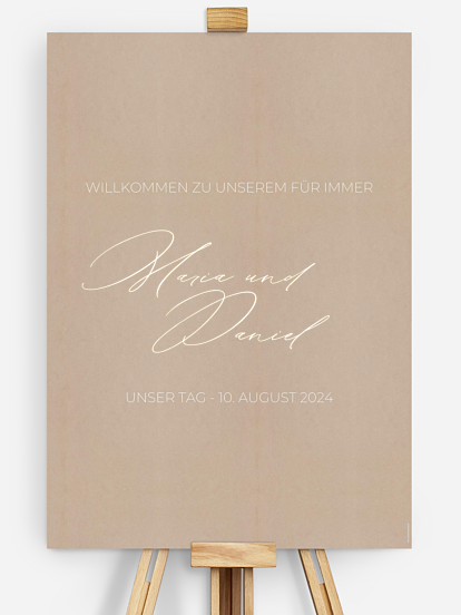 Willkommensschild Paper Love