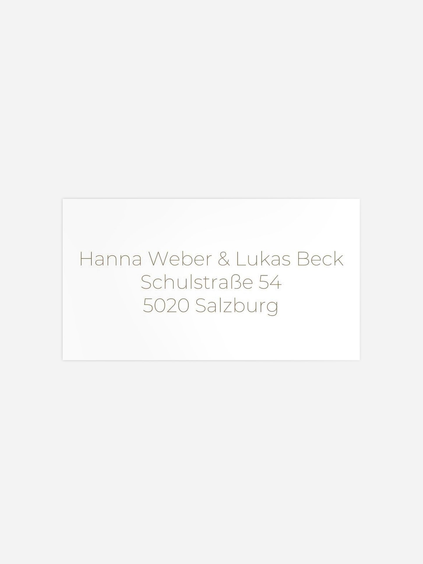 Empfängeraufkleber Hochzeit Paper Love