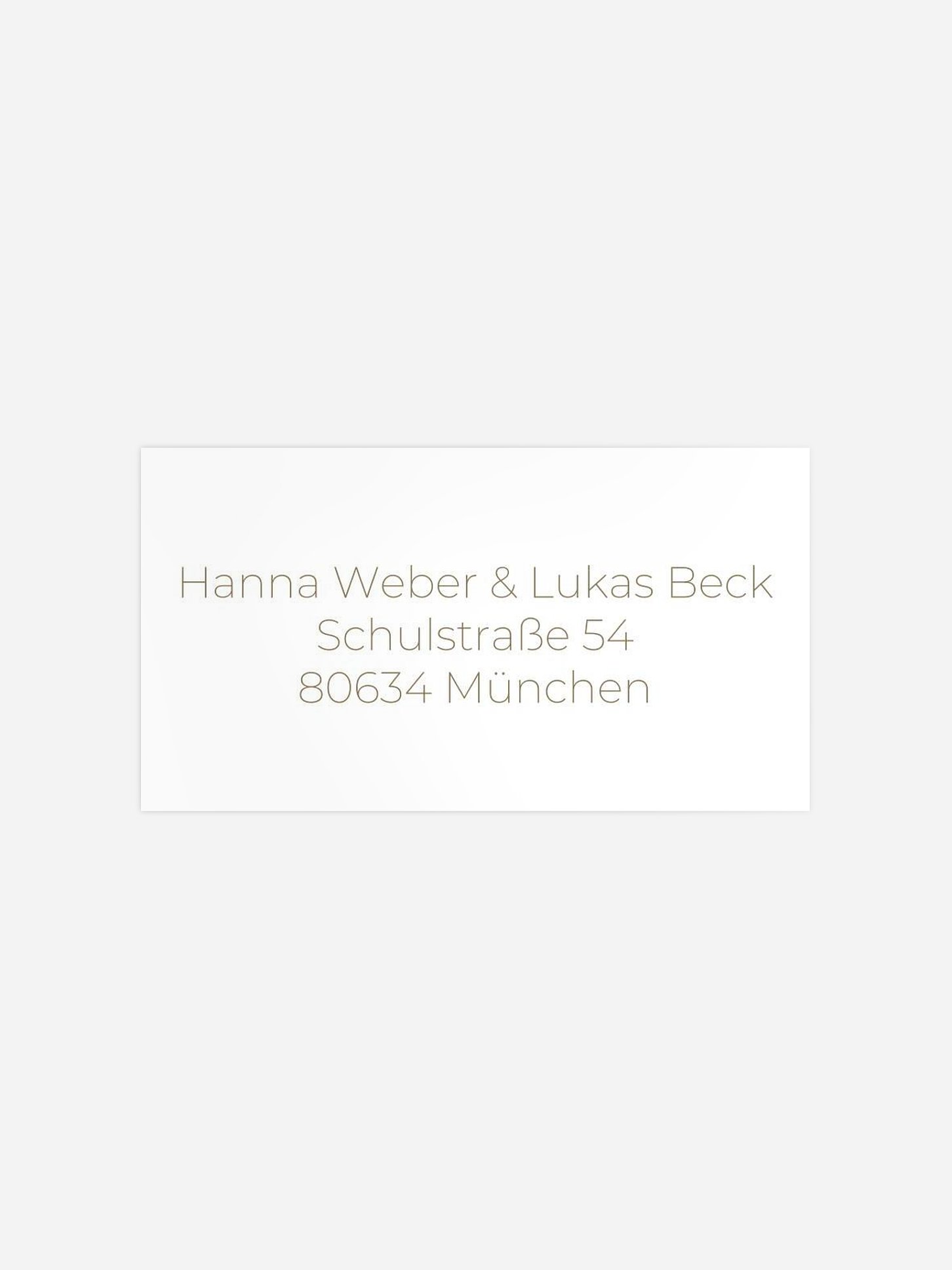 Empfängeraufkleber Hochzeit Paper Love