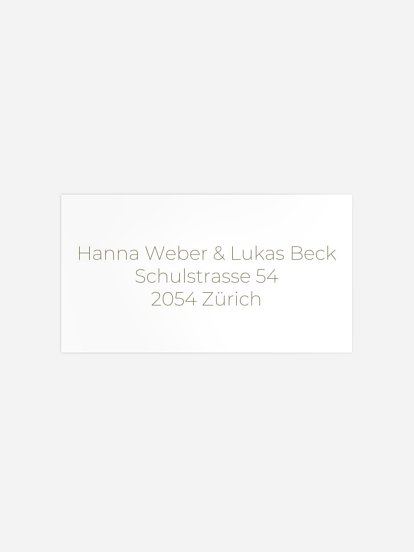 Empfängeraufkleber Hochzeit Paper Love