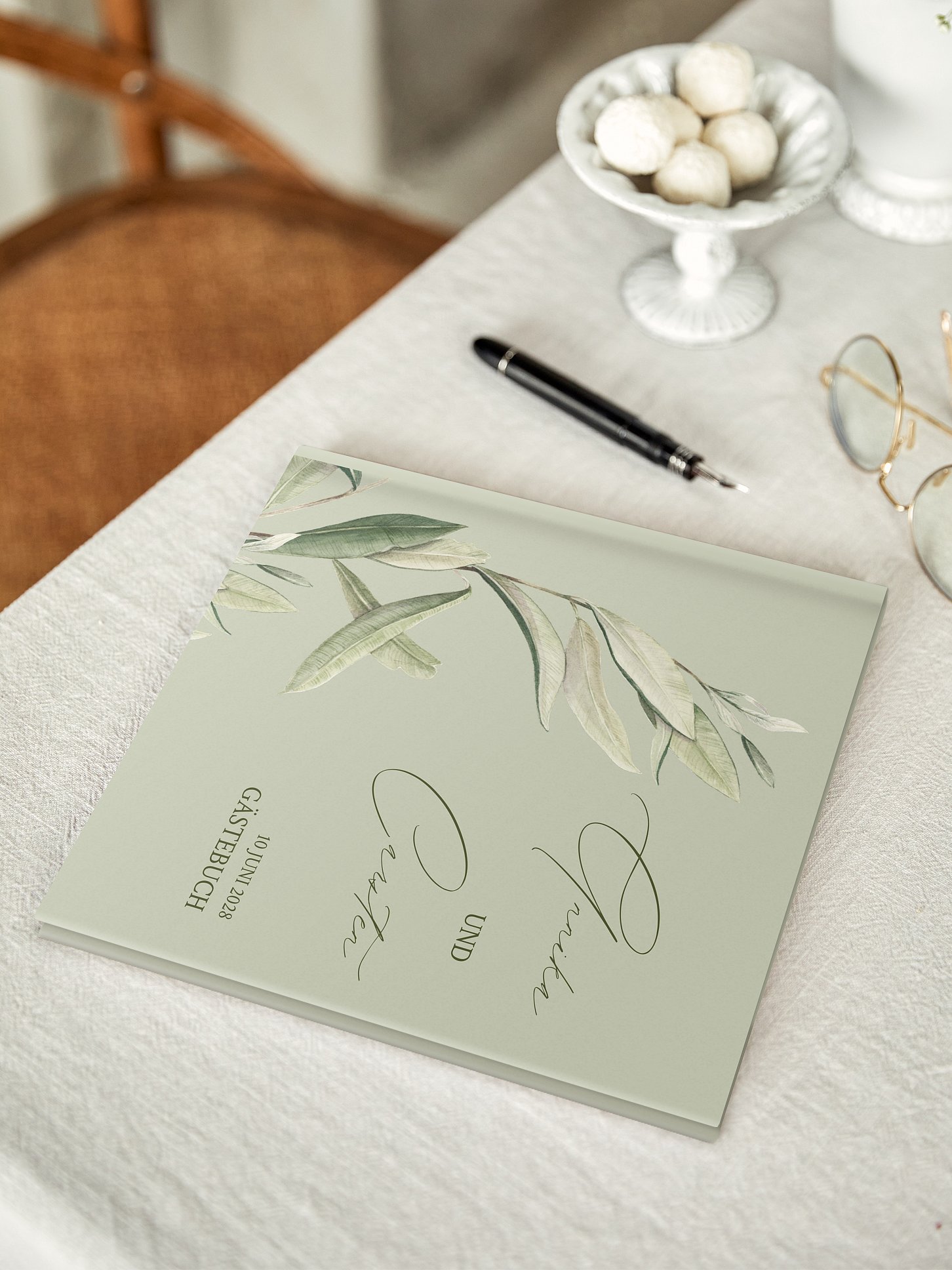 Gästebuch Elegant Olive
