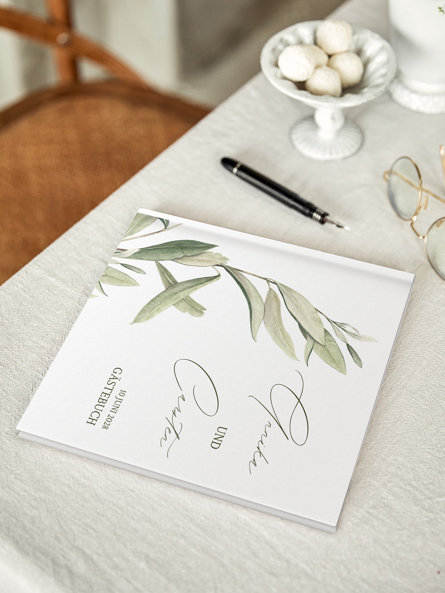 Gästebuch Elegant Olive