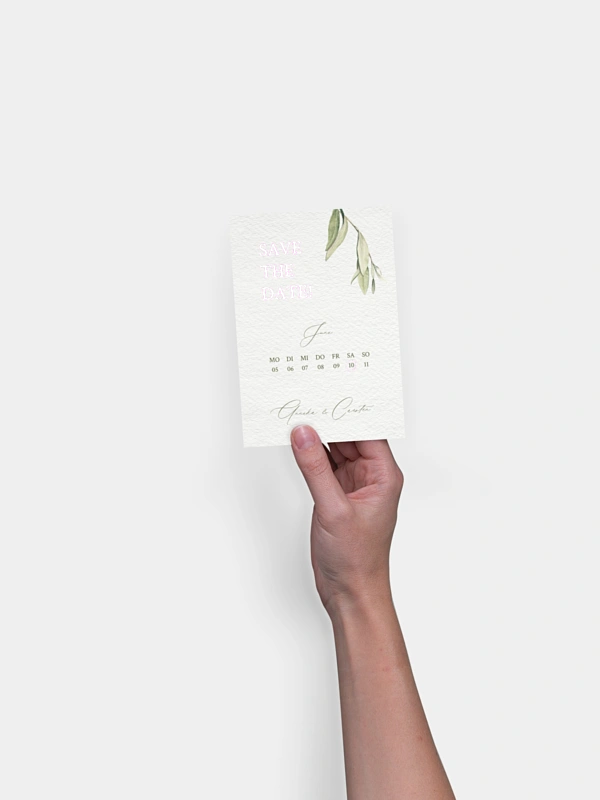 Save-the-Date Karte Elegant Olive