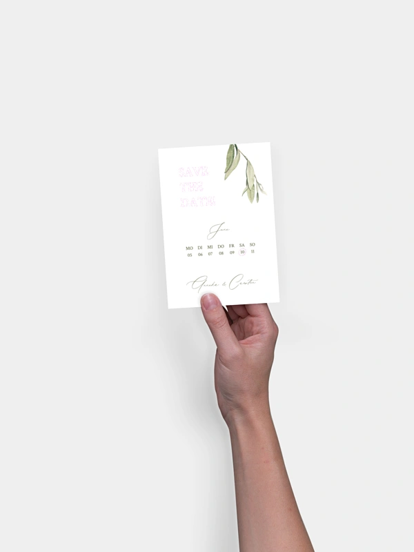 Save-the-Date Karte Elegant Olive