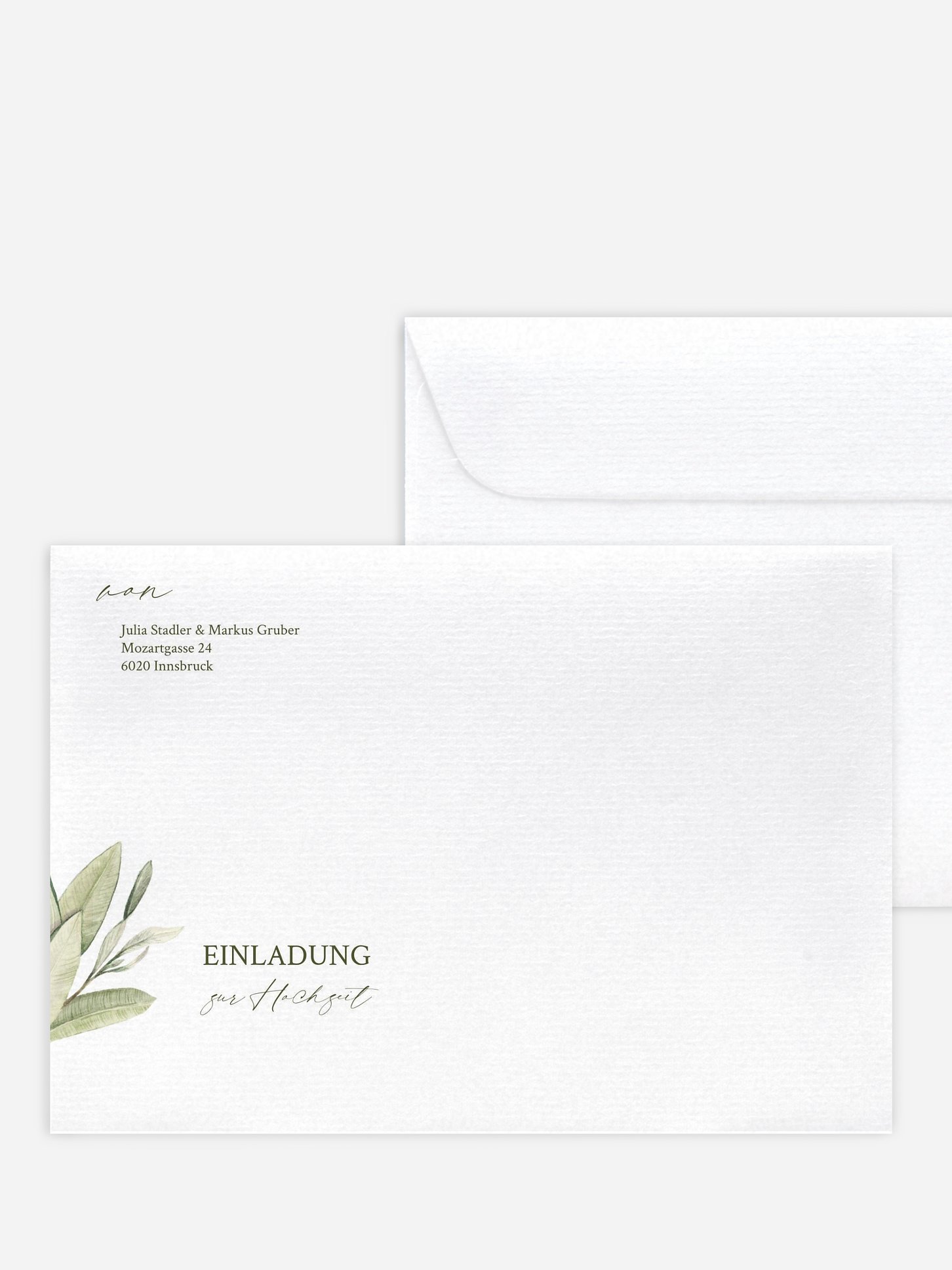 Briefumschlag mit Motiv Elegant Olive