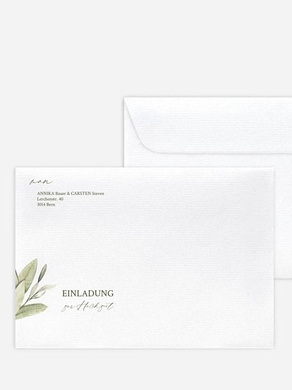 Briefumschlag mit Motiv Elegant Olive