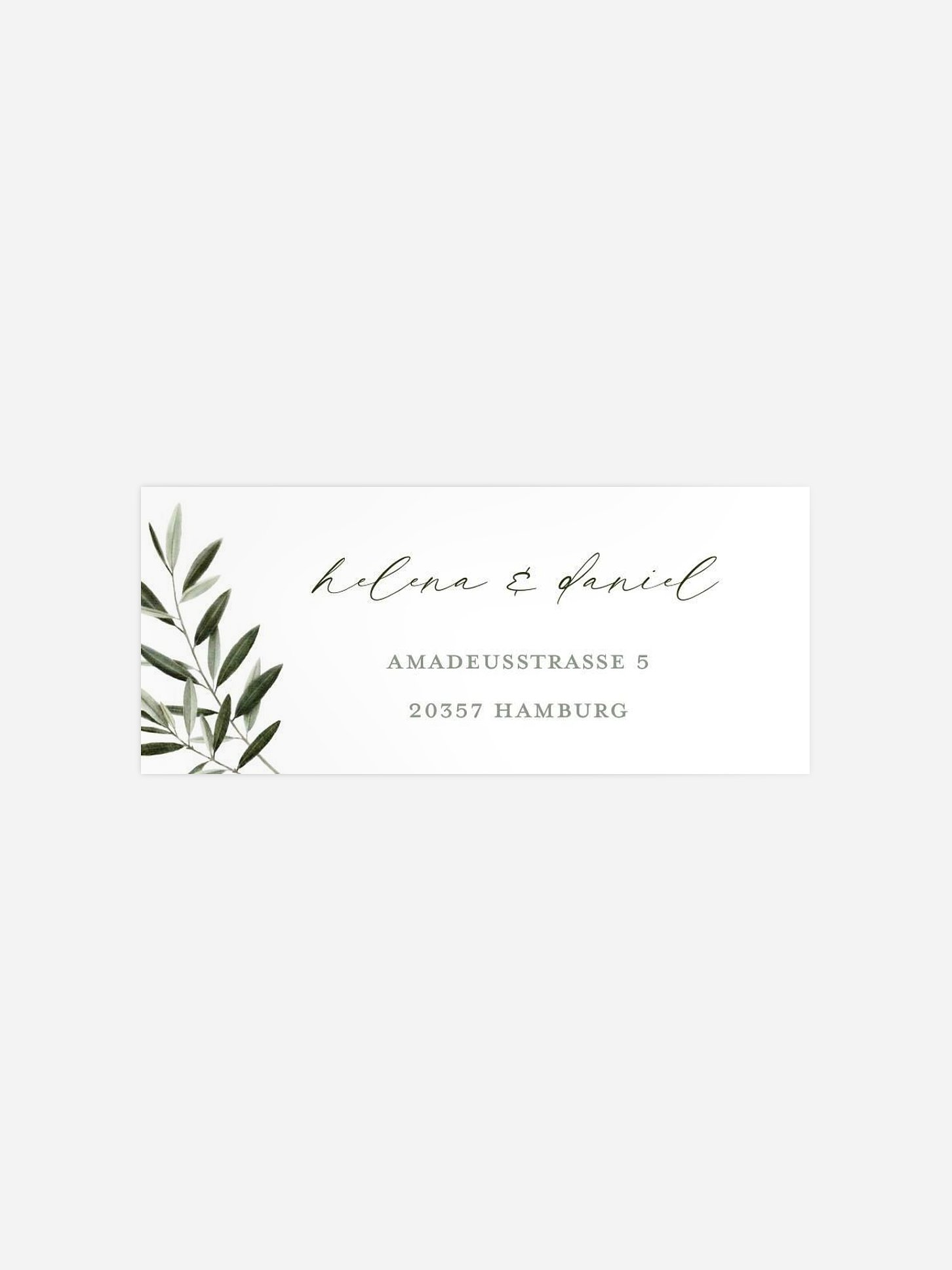 Absenderaufkleber Hochzeit Scent of Olives