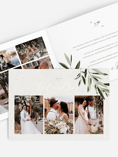 Dankeskarte Hochzeit Scent of Olives