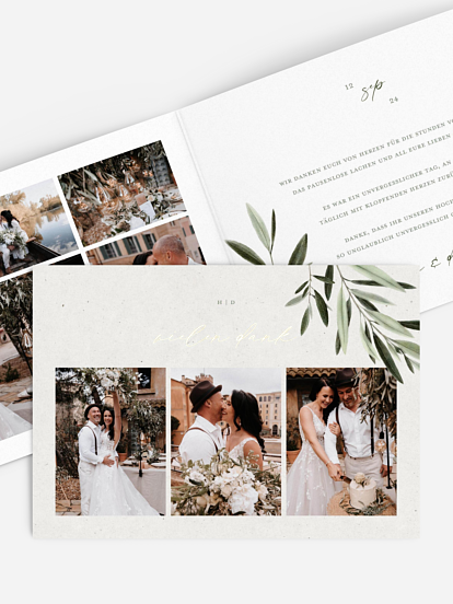 Dankeskarte Hochzeit Scent of Olives