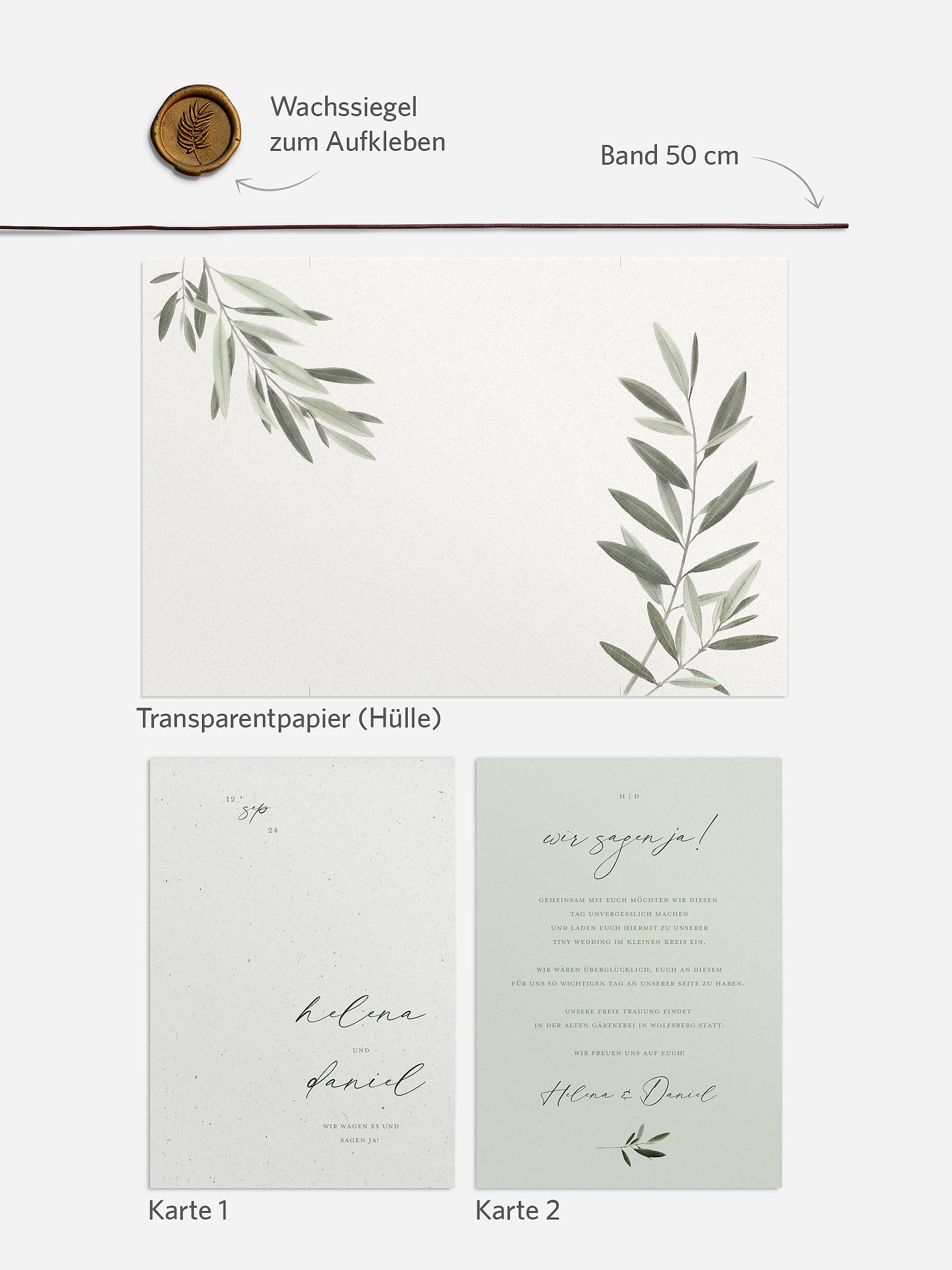 Hochzeitseinladung Scent of Olives