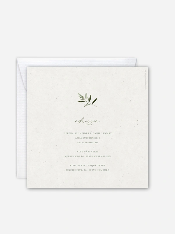 Hochzeitseinladung Scent of Olives