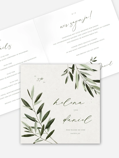 Hochzeitseinladung Scent of Olives