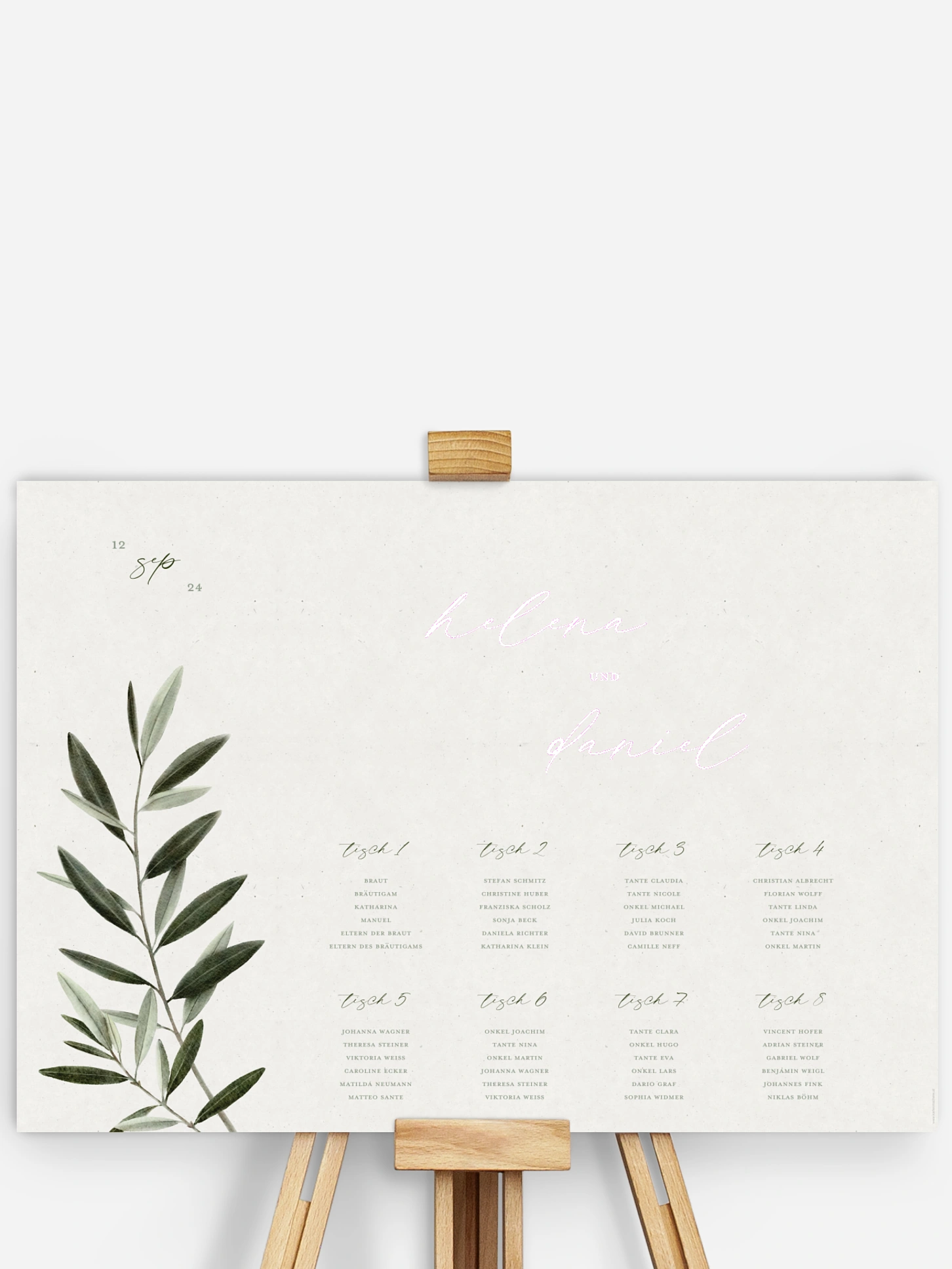Sitzplan Plakat Scent of Olives