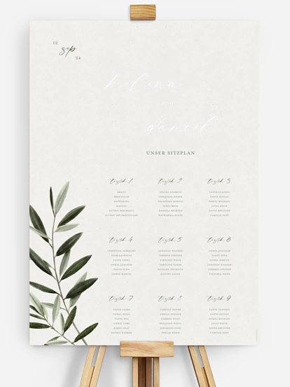 Sitzplan Plakat Scent of Olives