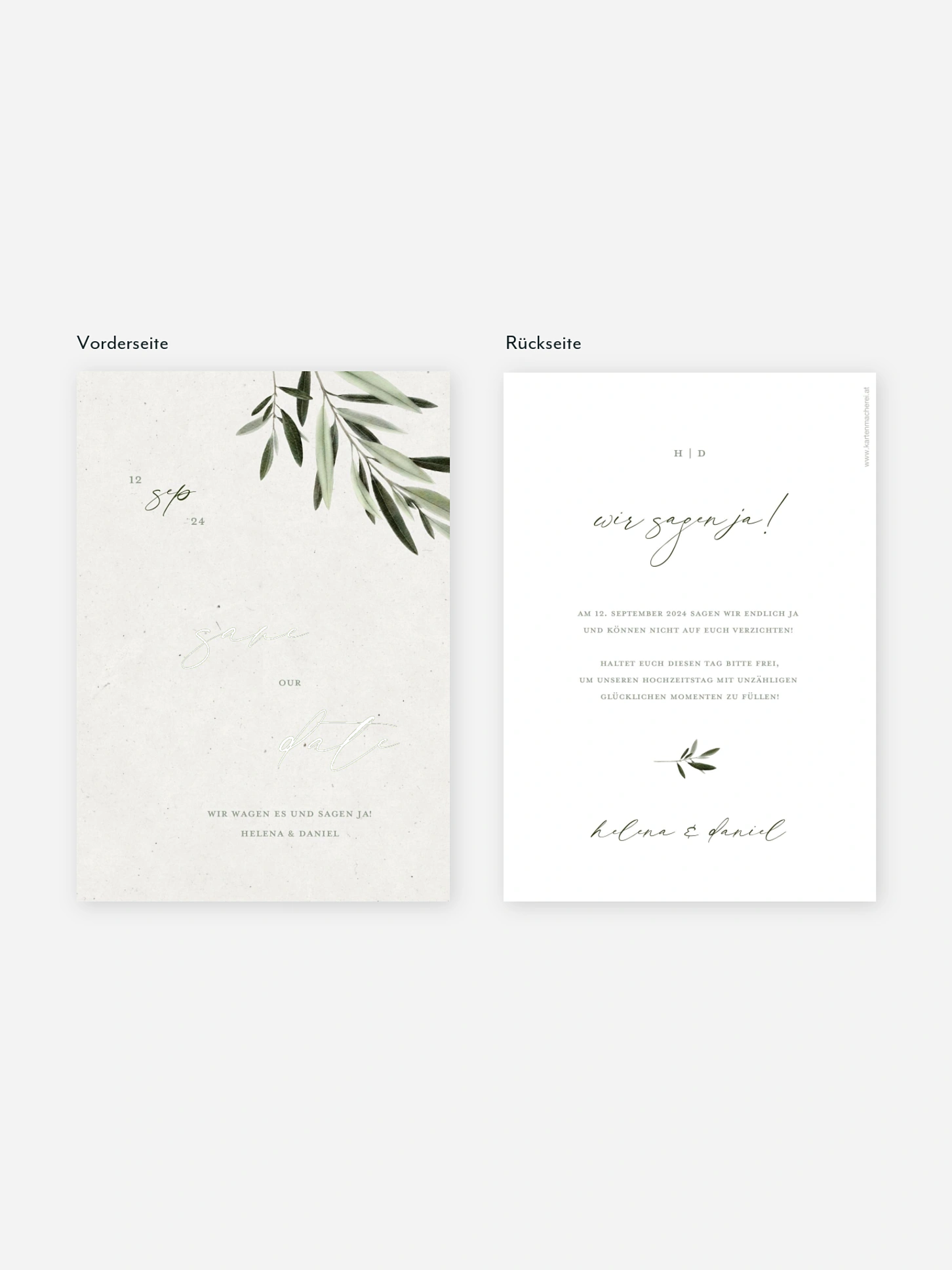 Save-the-Date Karte Scent of Olives
