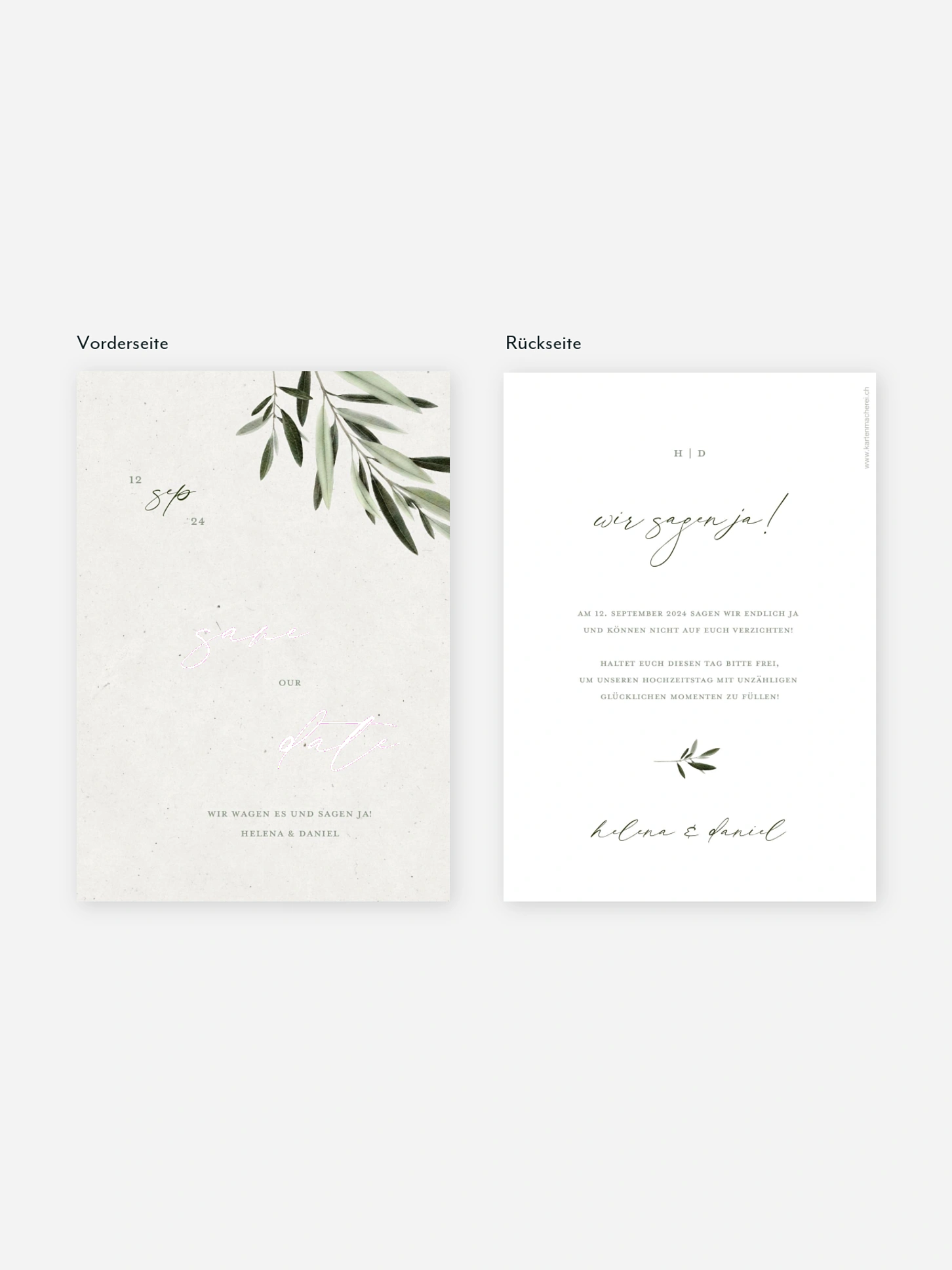 Save-the-Date Karte Scent of Olives