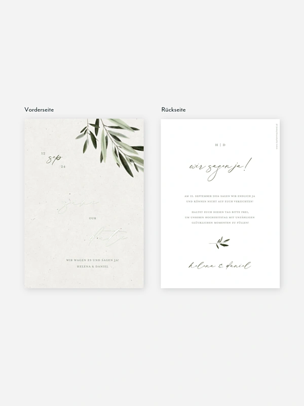 Save-the-Date Karte Scent of Olives