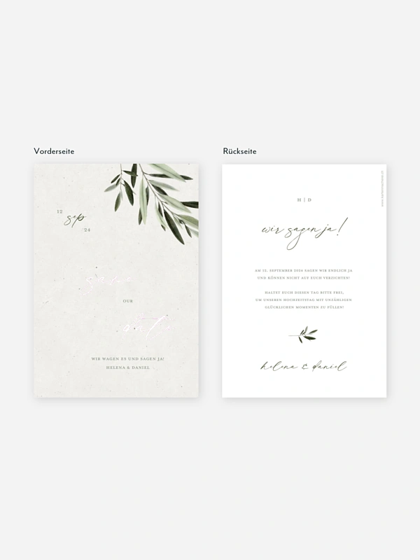 Save-the-Date Karte Scent of Olives
