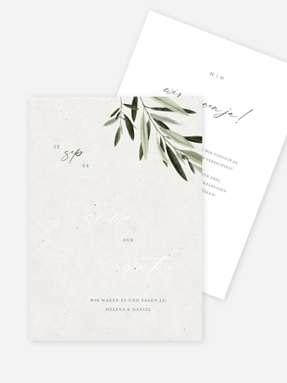 Save-the-Date Karte Scent of Olives