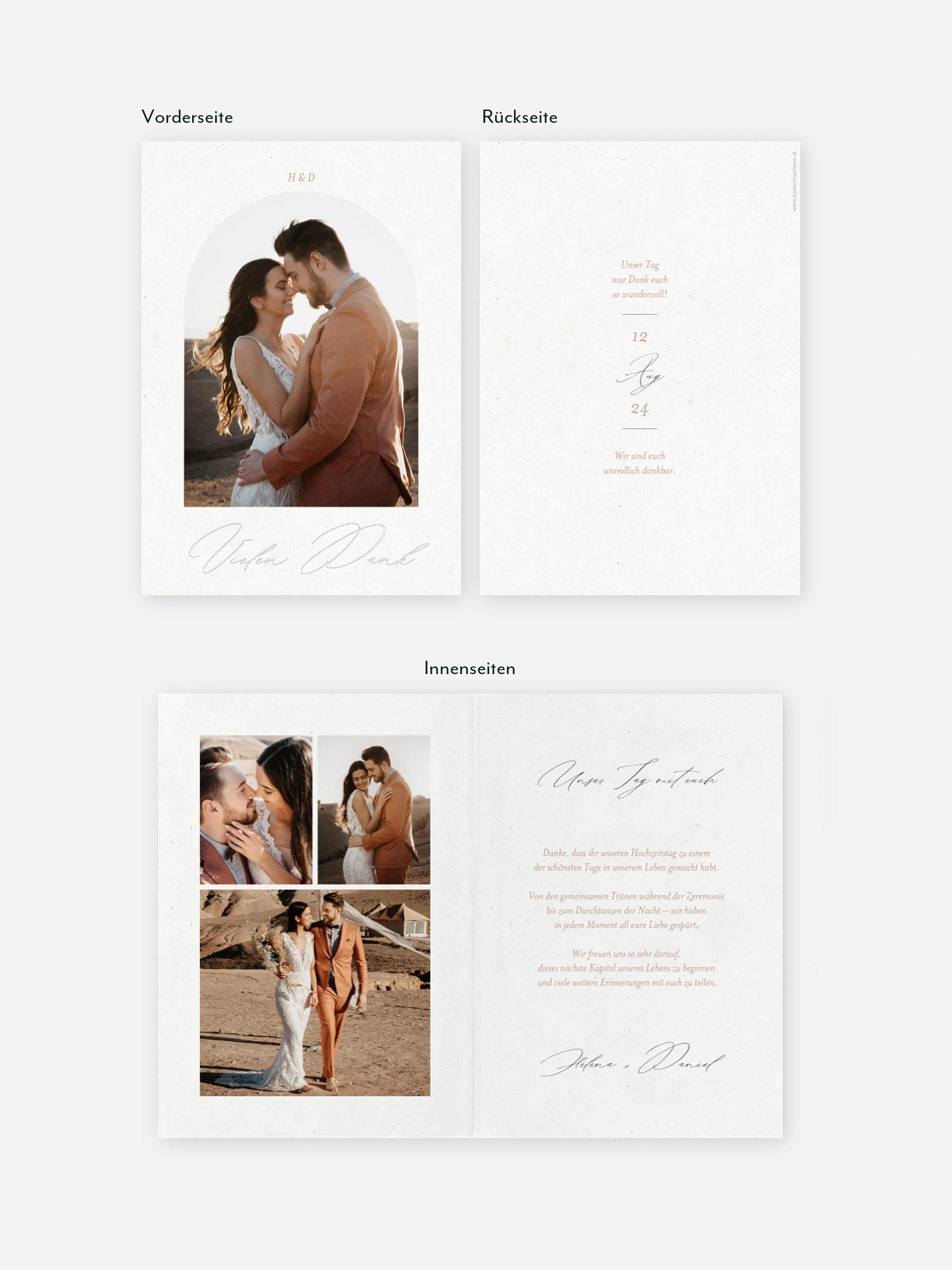 Dankeskarte Hochzeit Venetian Charm