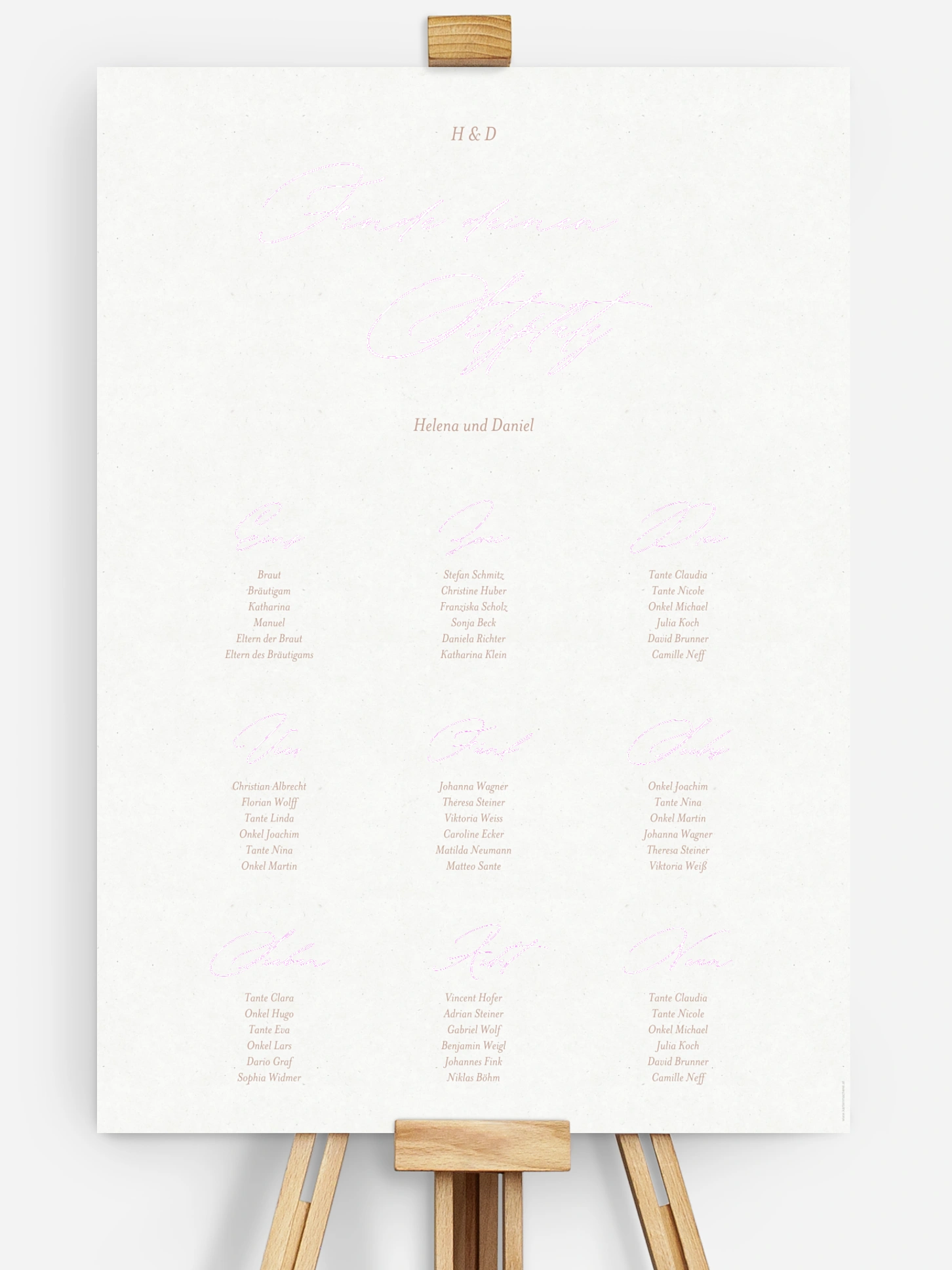 Sitzplan Plakat Venetian Charm