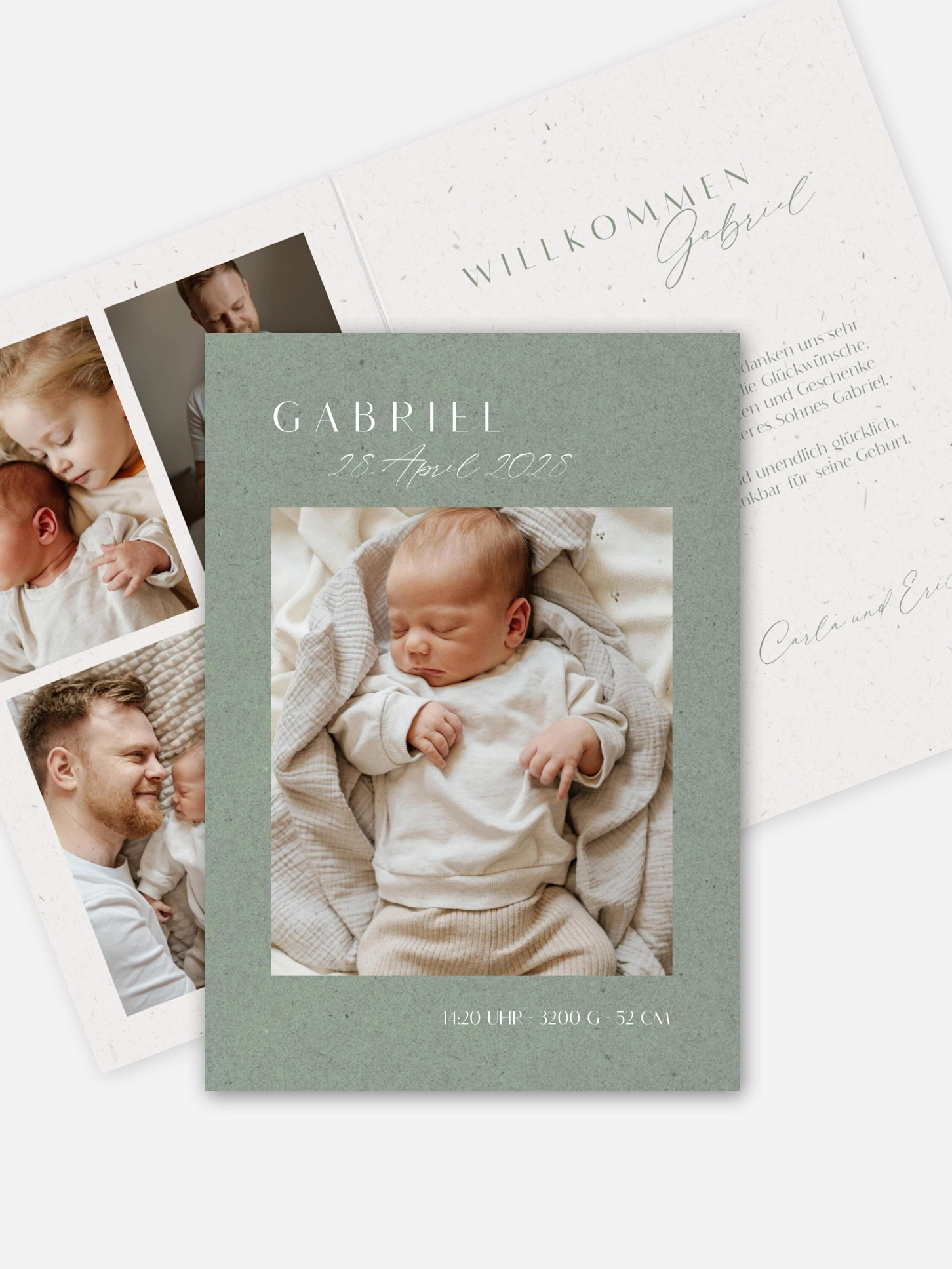 Geburtskarte Romance Letters