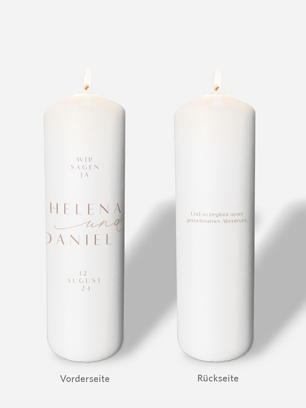 Hochzeitskerze Romance Letters