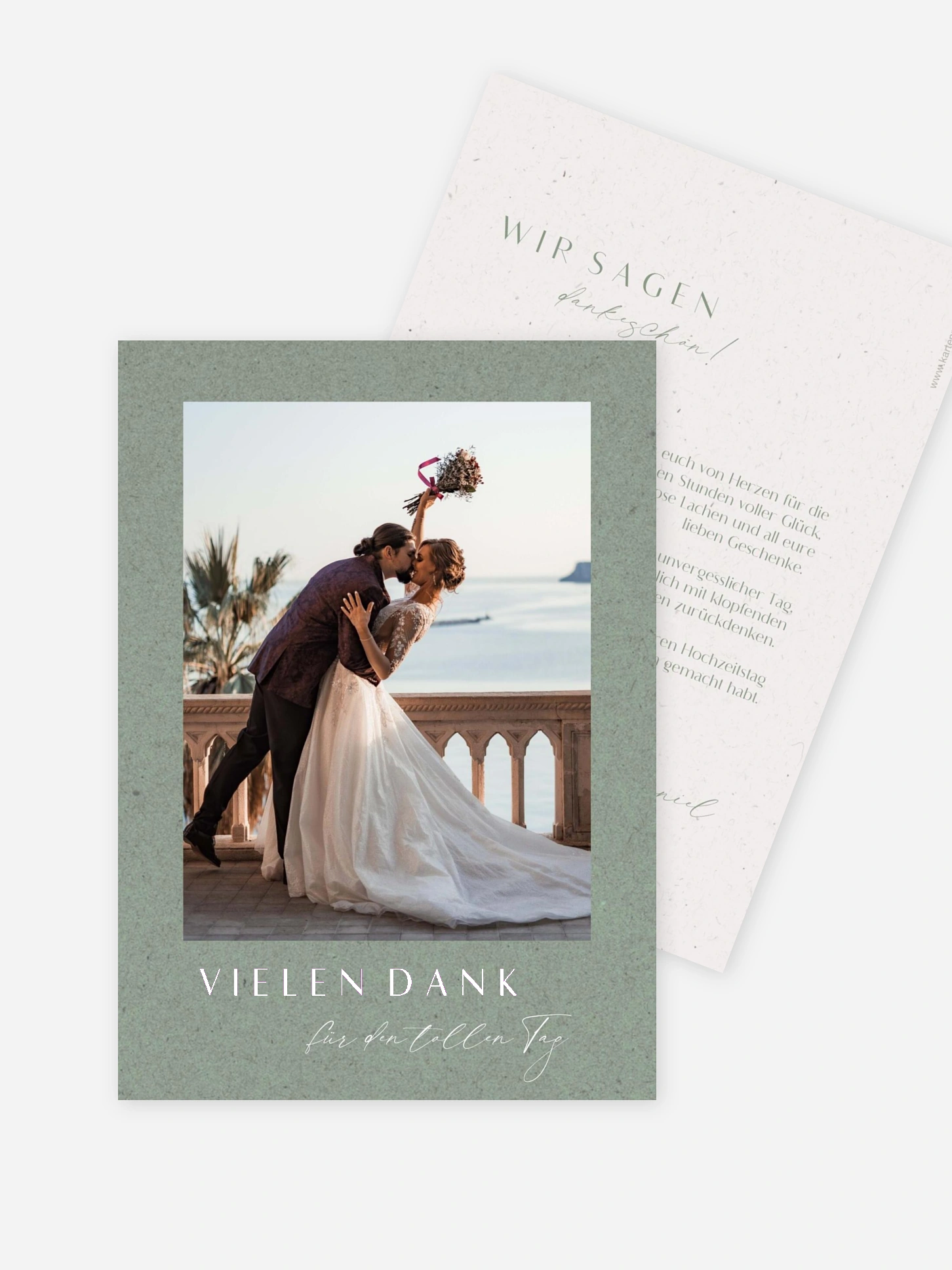 Dankeskarte Hochzeit Romance Letters