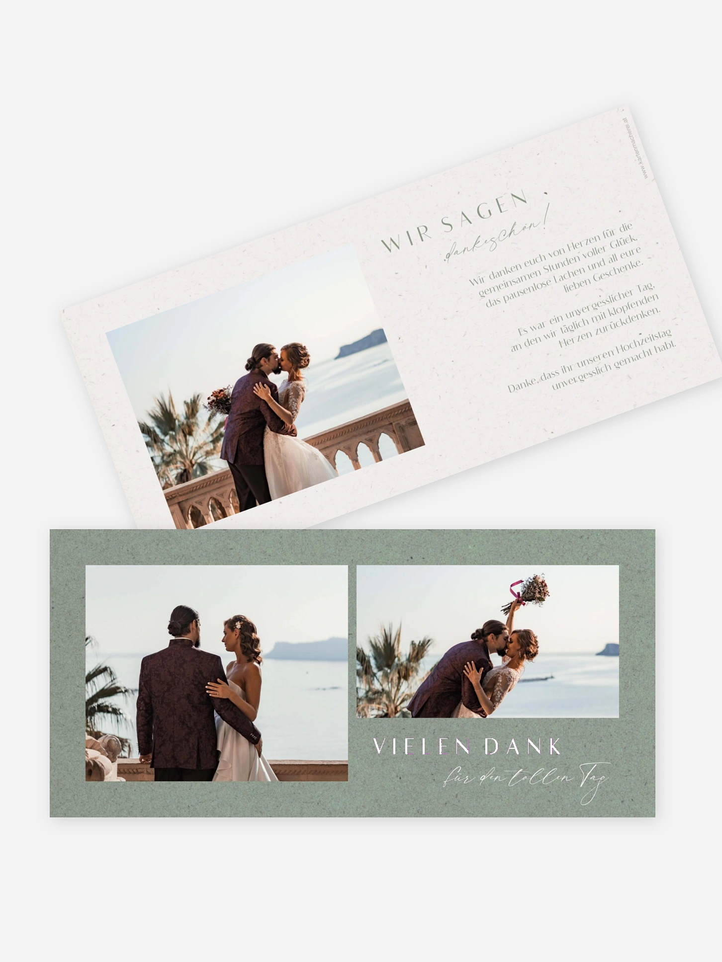 Dankeskarte Hochzeit Romance Letters