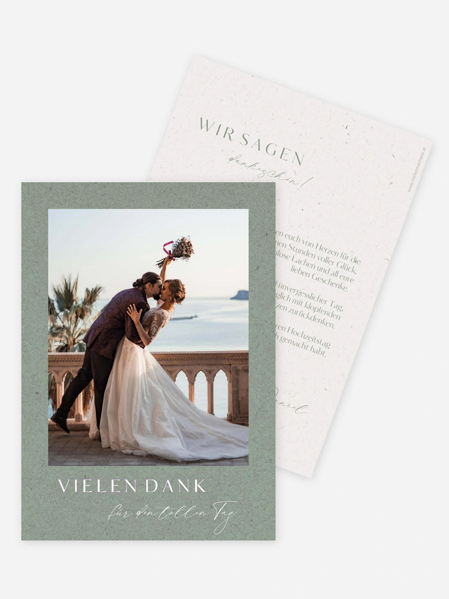 Dankeskarte Hochzeit Romance Letters