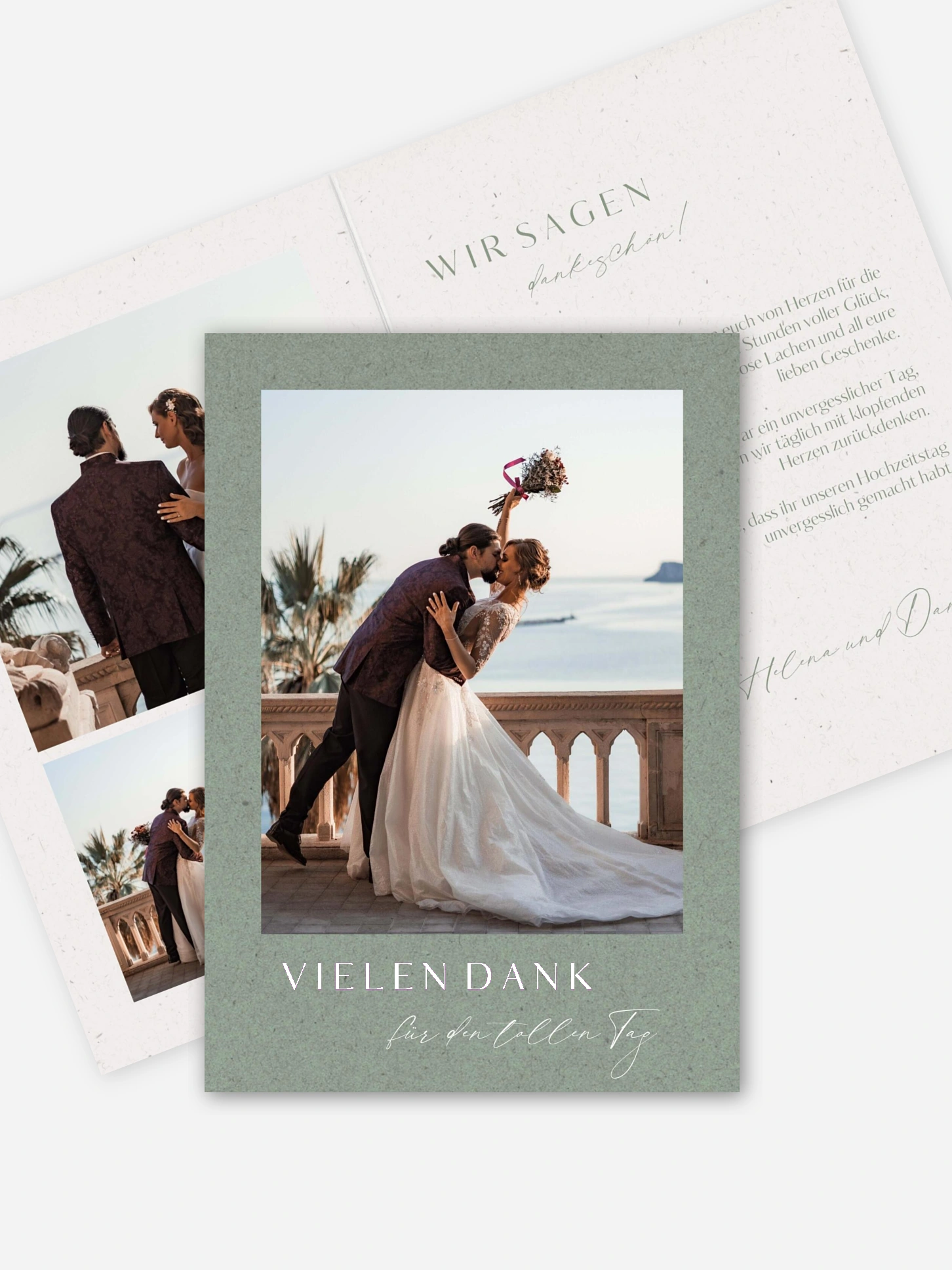 Dankeskarte Hochzeit Romance Letters