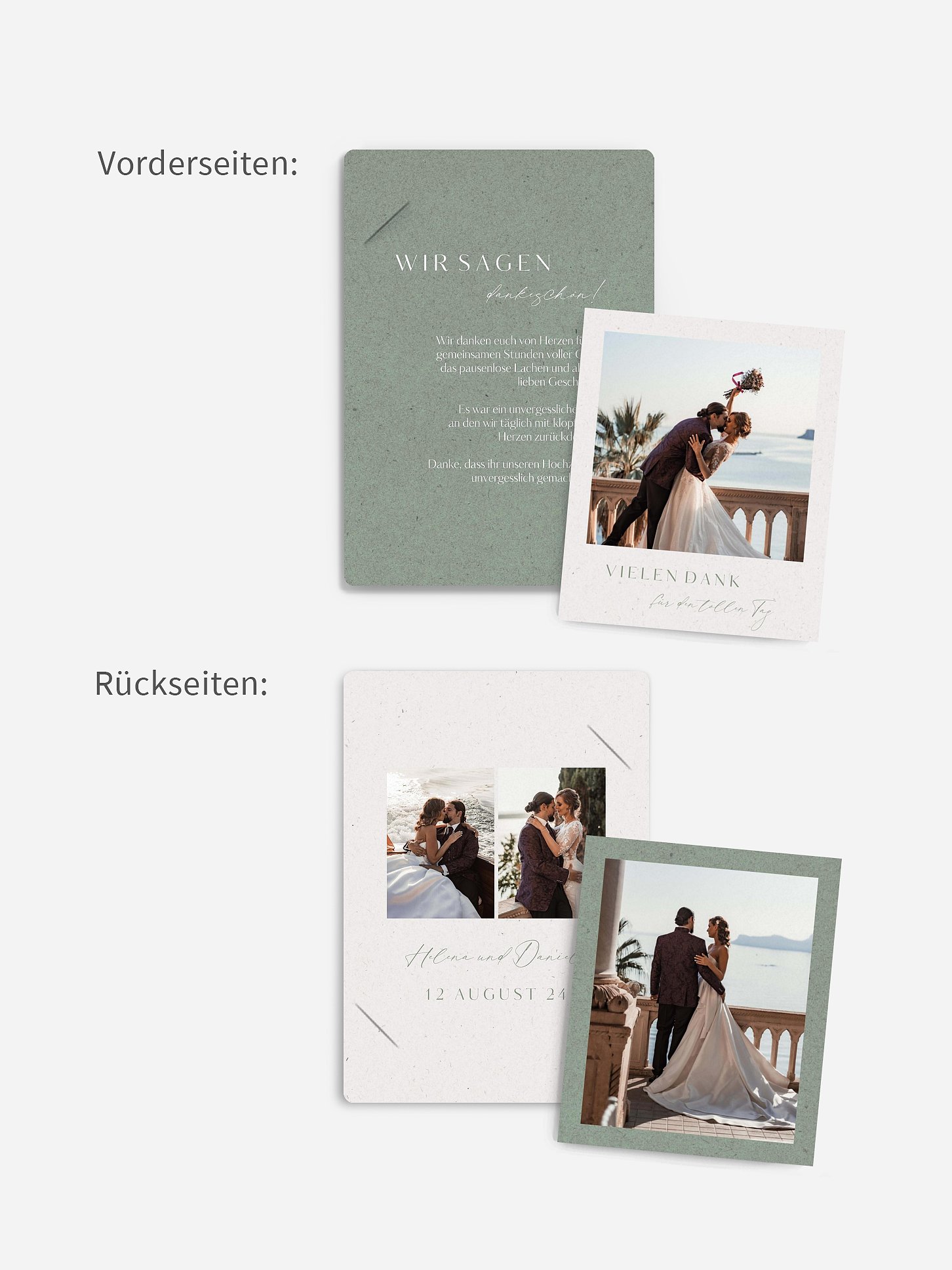 Dankeskarte Hochzeit Romance Letters