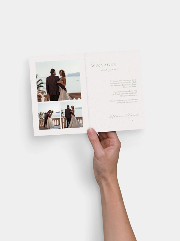 Dankeskarte Hochzeit Romance Letters