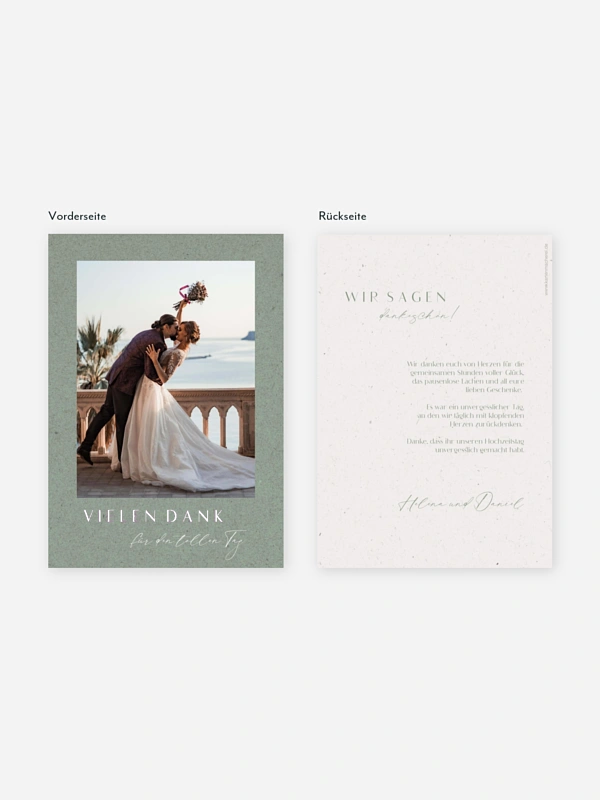 Dankeskarte Hochzeit Romance Letters