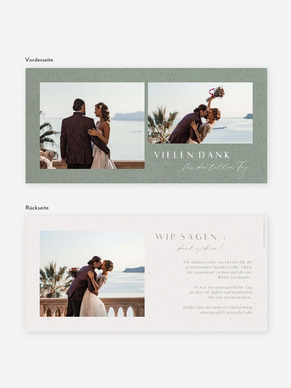 Dankeskarte Hochzeit Romance Letters
