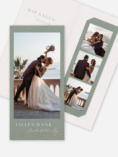 Dankeskarte Hochzeit Romance Letters
