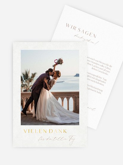 Dankeskarte Hochzeit Romance Letters