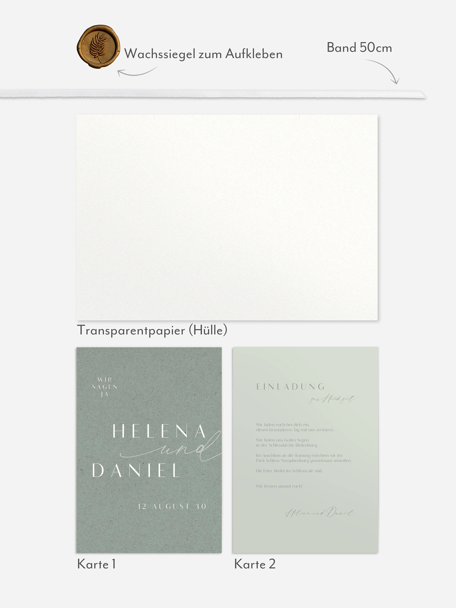 Hochzeitseinladung Romance Letters