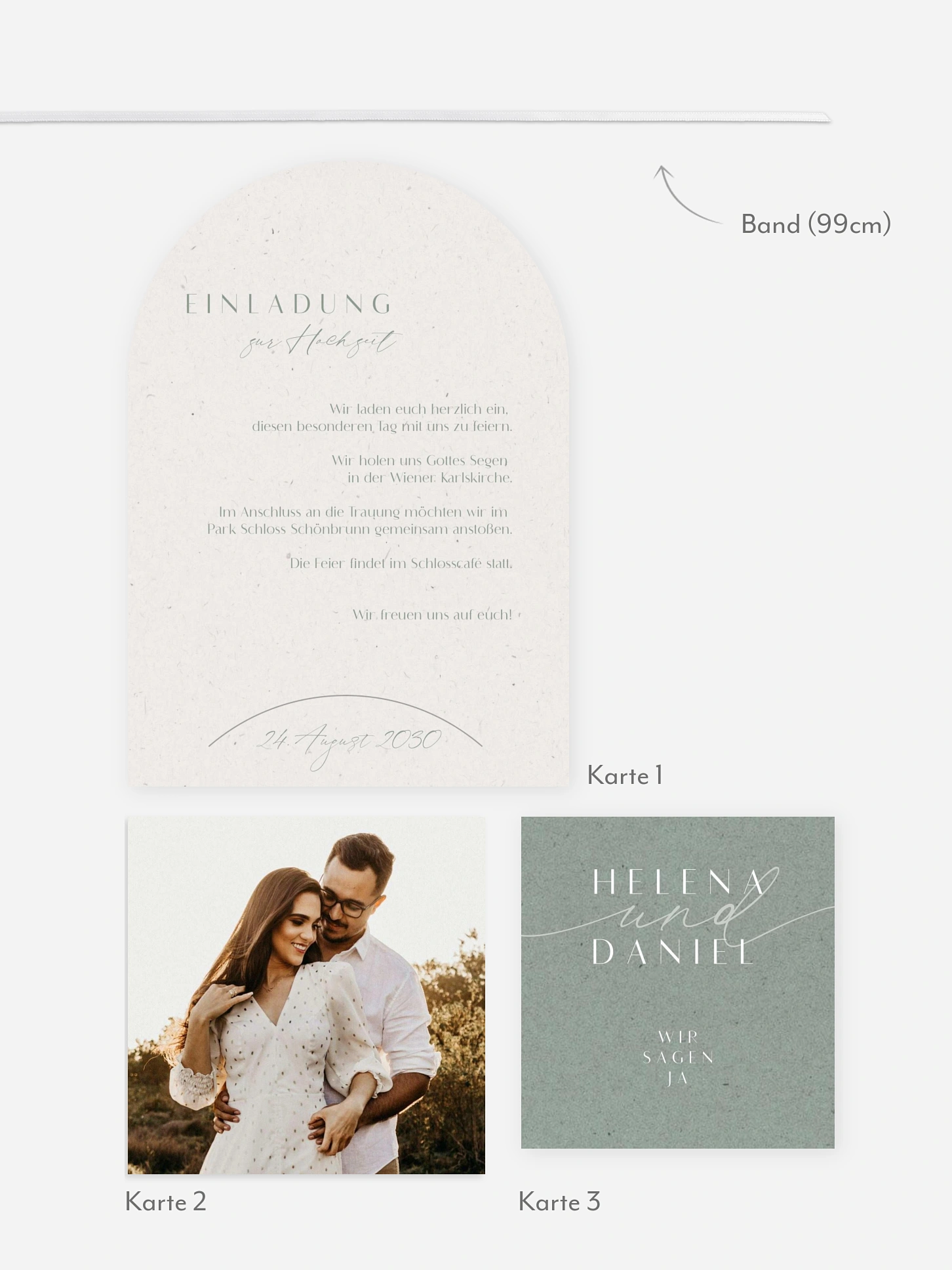 Hochzeitseinladung Romance Letters