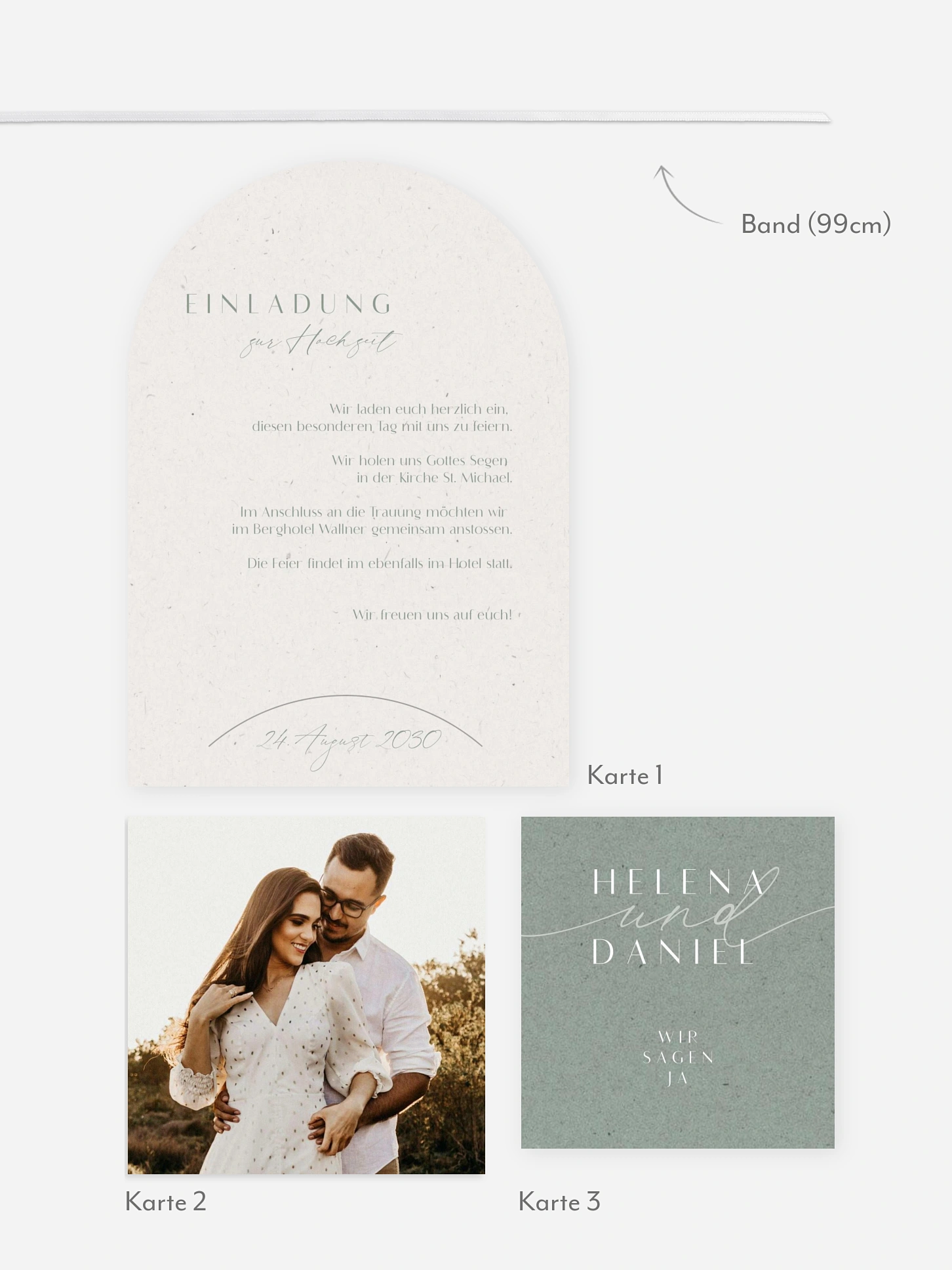 Hochzeitseinladung Romance Letters