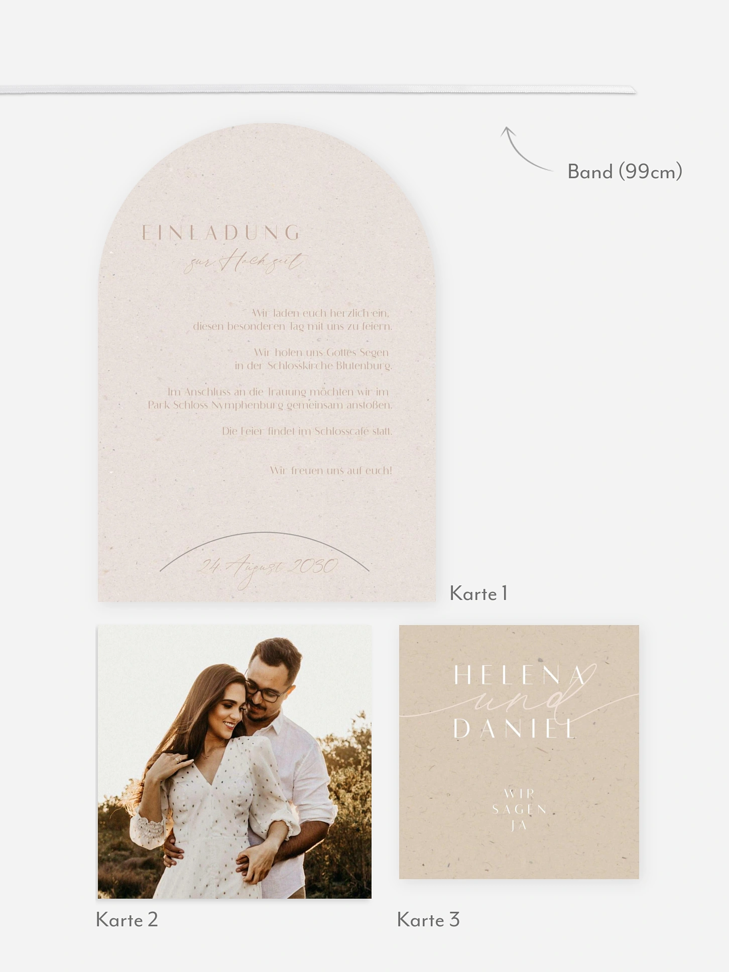 Hochzeitseinladung Romance Letters