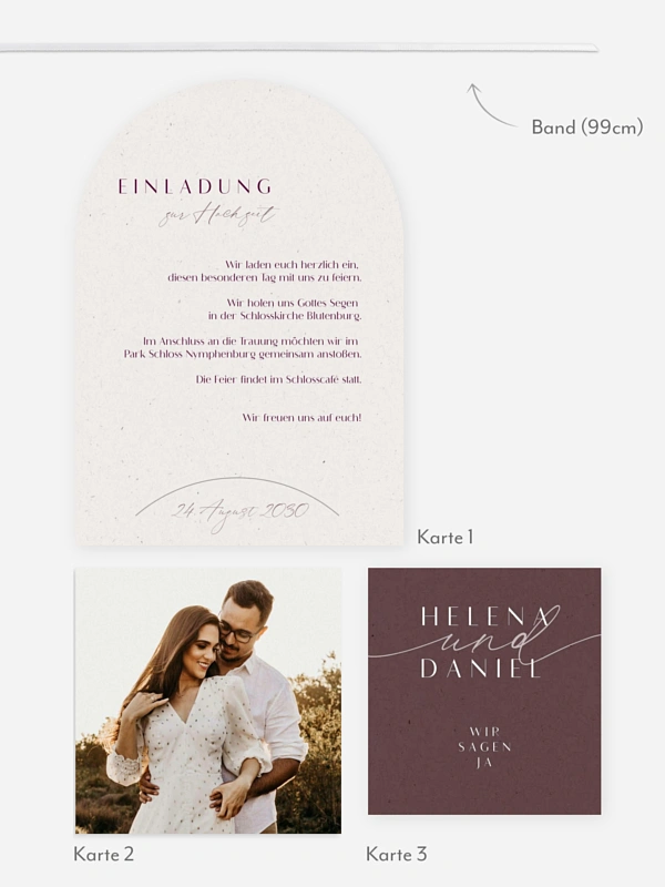 Hochzeitseinladung Romance Letters