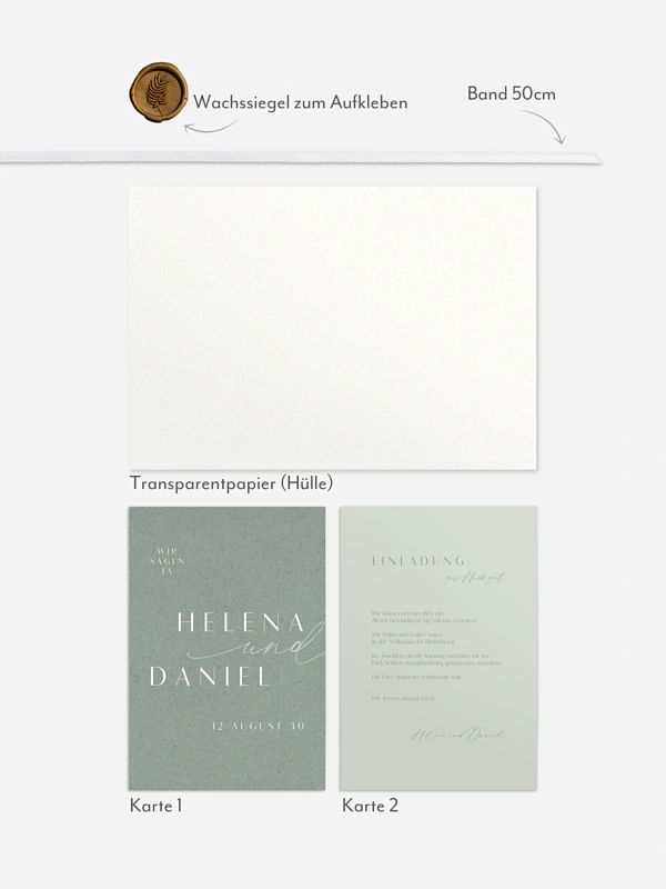 Hochzeitseinladung Romance Letters