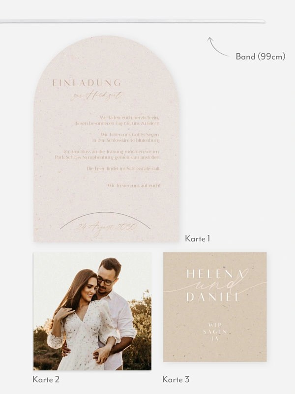 Hochzeitseinladung Romance Letters