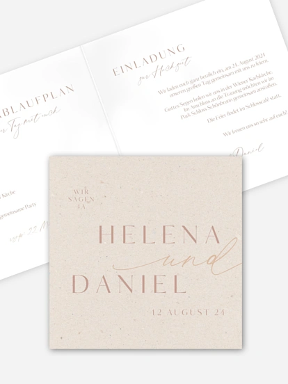 Hochzeitseinladung Romance Letters