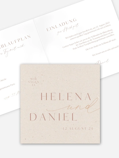 Hochzeitseinladung Romance Letters