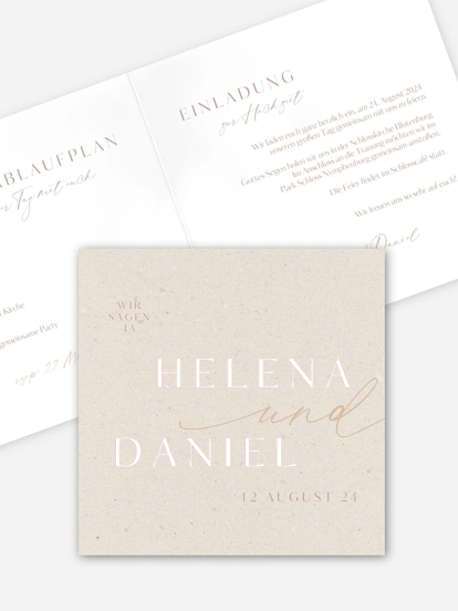 Hochzeitseinladung Romance Letters