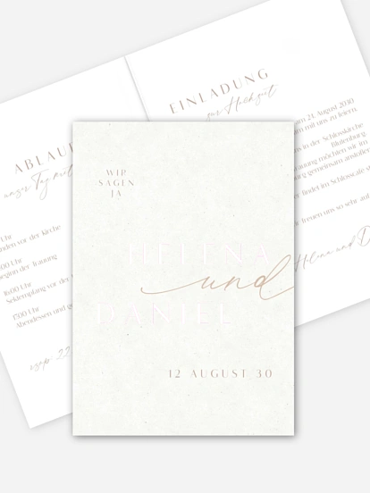 Hochzeitseinladung Romance Letters