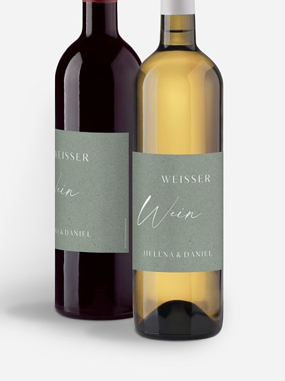 Flaschenetikett Hochzeit Romance Letters